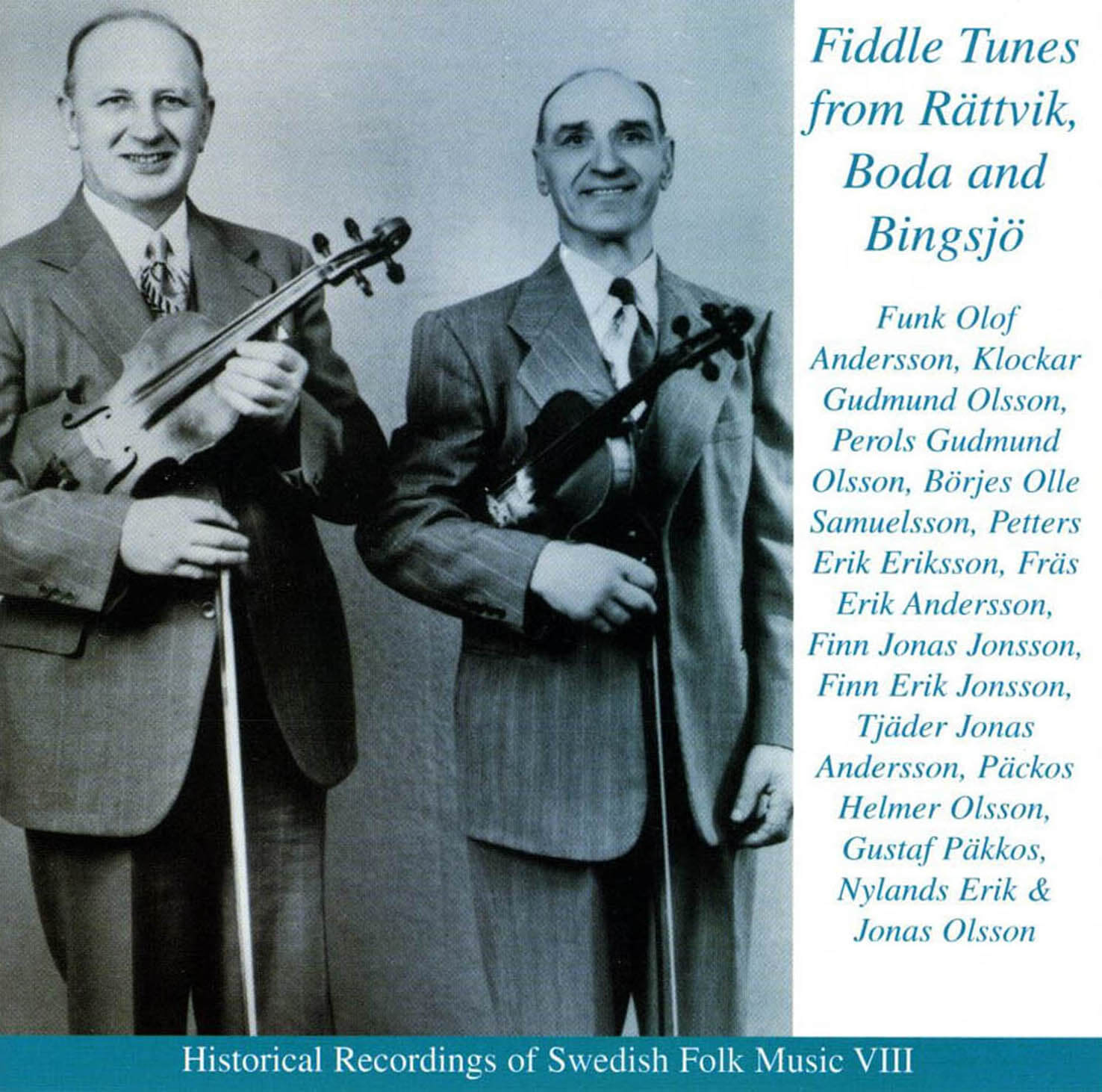 Fiddle Tunes from Rättvik, Boda and Bingsjö – KRCD 34